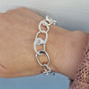 Armband silver oregelbundna ovaler