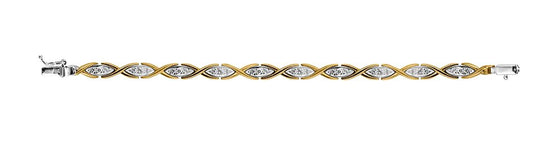 Armband oval design i 18k guld cubic zirconia
