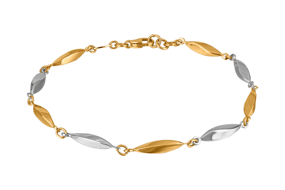 Armband i tvåfärgat 18k guld