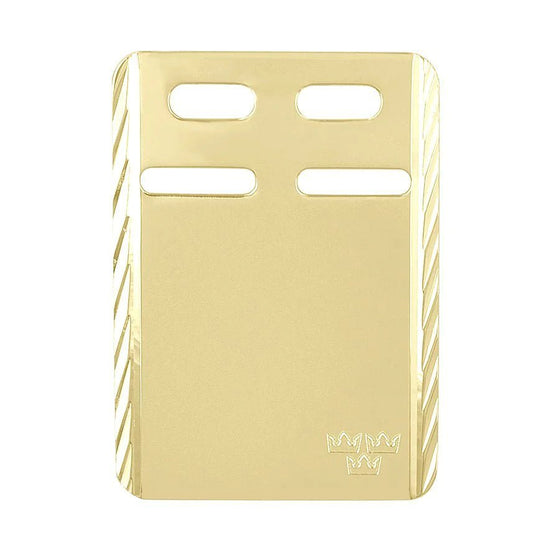 ID-Bricka facetterad guld 17x23mm