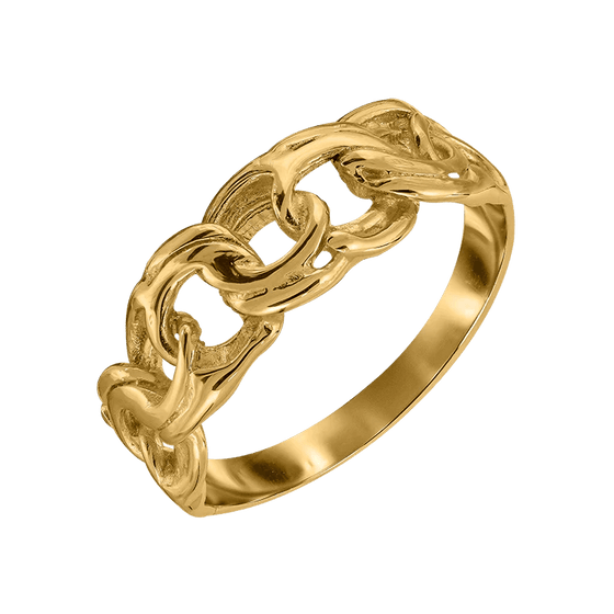 Kraftig Bismarck ring 18k