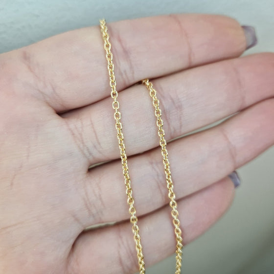 Rundankar länk 42cm Bredd 2mm 18k guld