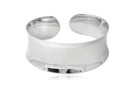 Silver armring konkav